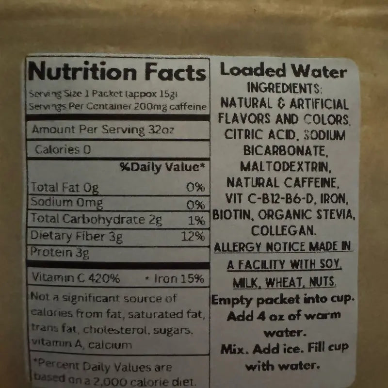 POWDERED BEVERAGE- 200mg Natural Caffeine - Sugar Free & Gluten Free - Energy Boost Drink Mix - 32oz Refreshing Beverage - Made in USA